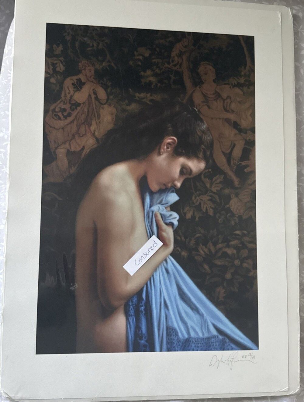 Douglas Hoffman Blue Shawl Print Limited Edition AP 13/95 Giclee on Paper 2003